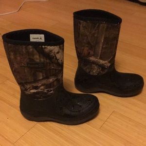 Kamik Waterproof Kids Boots Camo Hunting Size US 3